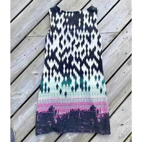 Aryeh Dress Womens Large Multicolor Anthropologie Knit Knee Sleeveless Boho - Picture 4 of 4